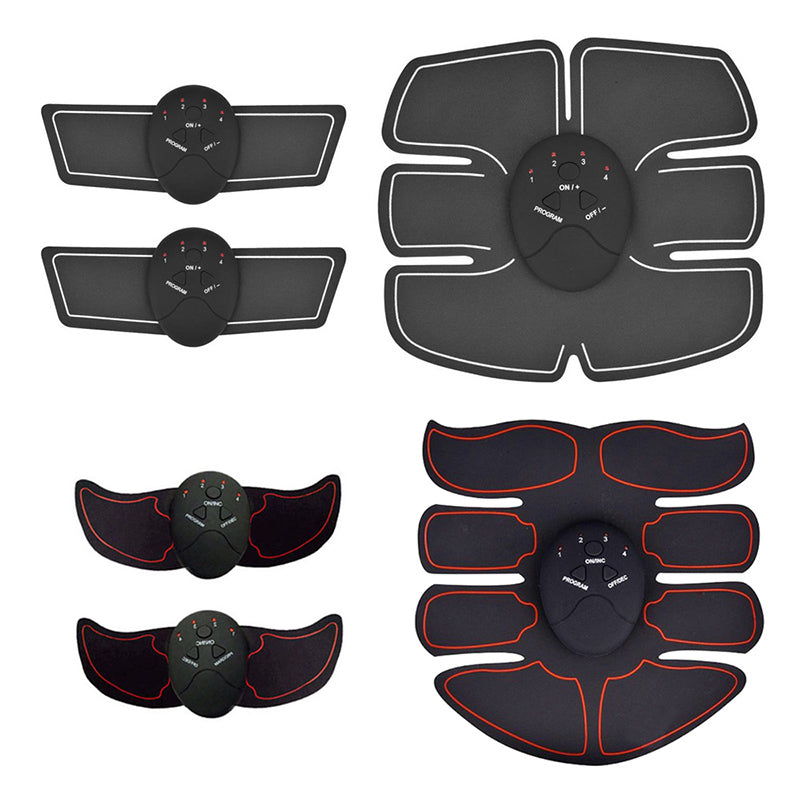 EMS muscle stimulator kit with abdominal and arm pads