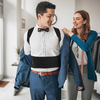 Magnetic posture corrector back brace, flat lay